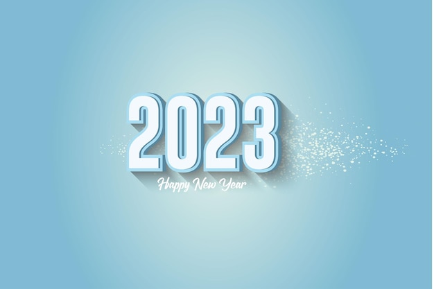 New year 2023 3d logo design in salmon green