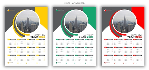 Шаблон оформления календаря Новый год 2023