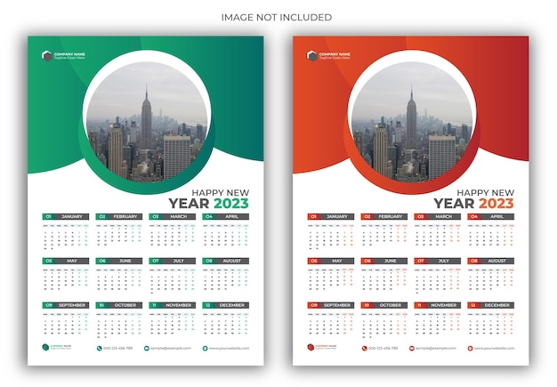 New Year 2023 Calendar Design Template