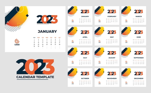 New Year 2023 Calendar Template