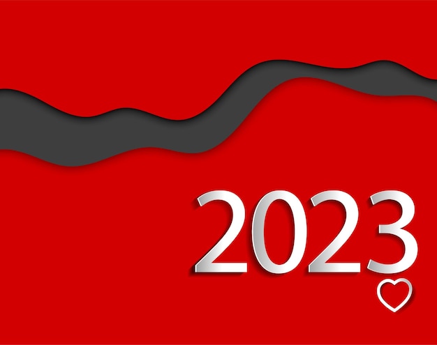 New year 2023 design on papercuts