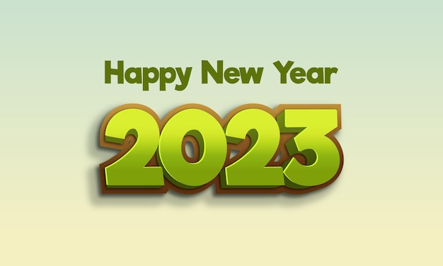 Новый год 2023 редактируемый 3D текстовый эффект