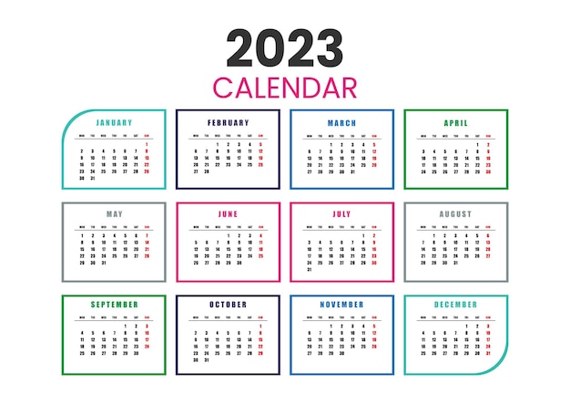 новый год 2023 дизайн шаблона современный многоцветный