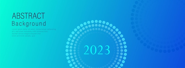 2023년 새해 트렌드 텍스트 디자인. 배너, 웹, 소셜 네트워크, 커버 및 캘린더용 벡터 템플릿