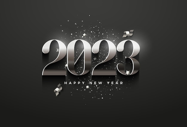 New year 2023 with elegant black concept.