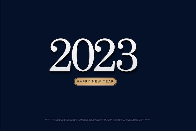 new year 2023 with a simple and elegant concept.