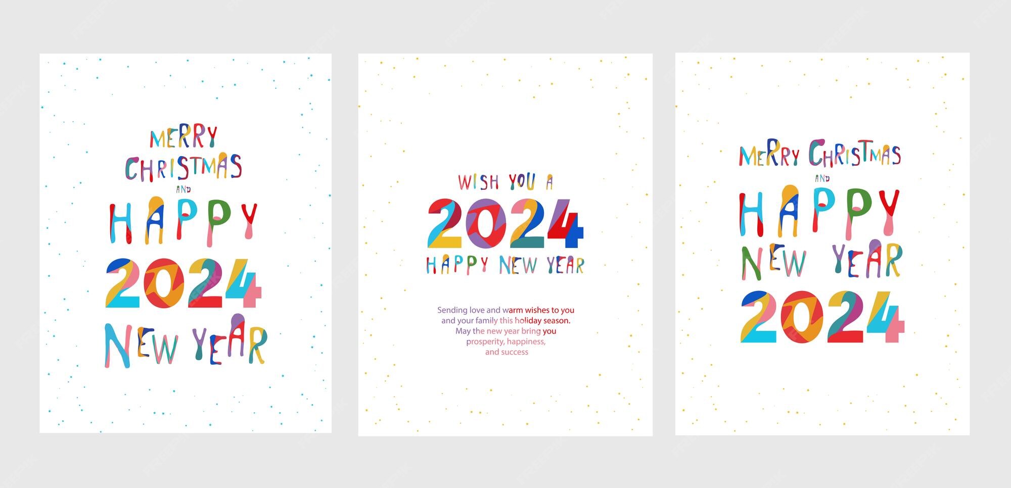 Premium Vector New year 2024 cards christmas postcard