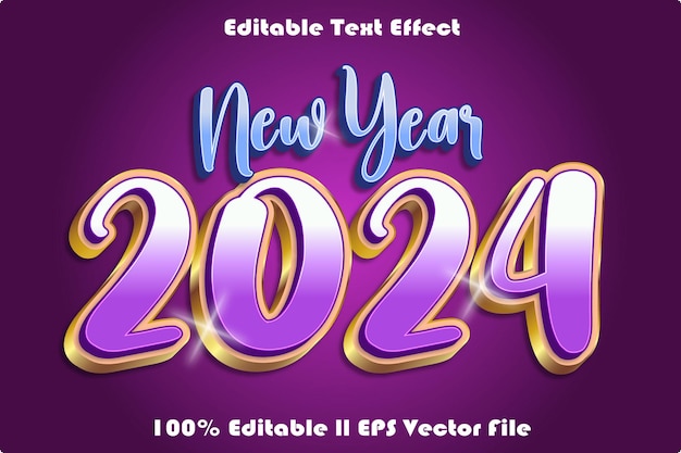 New Year 2024 Editable Text Effect