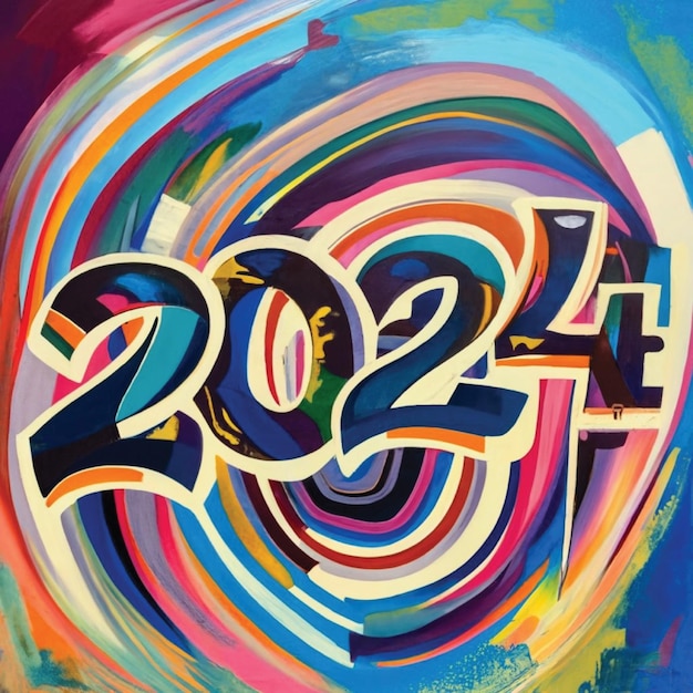 New Year 2024 Graffiti Style