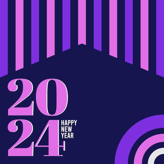 Vector new year 2024 poster template