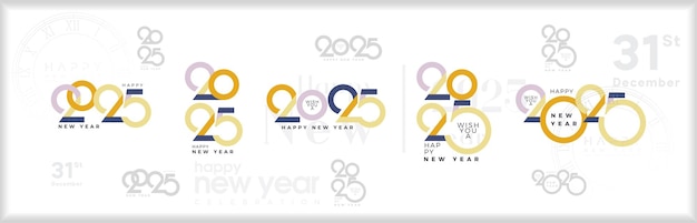 New Year 2025 design Beautiful artwork to welcome New Year 2025 Creative concept of new year 2025 symbol Happy new year 2025 concept for calendar card and social media post template