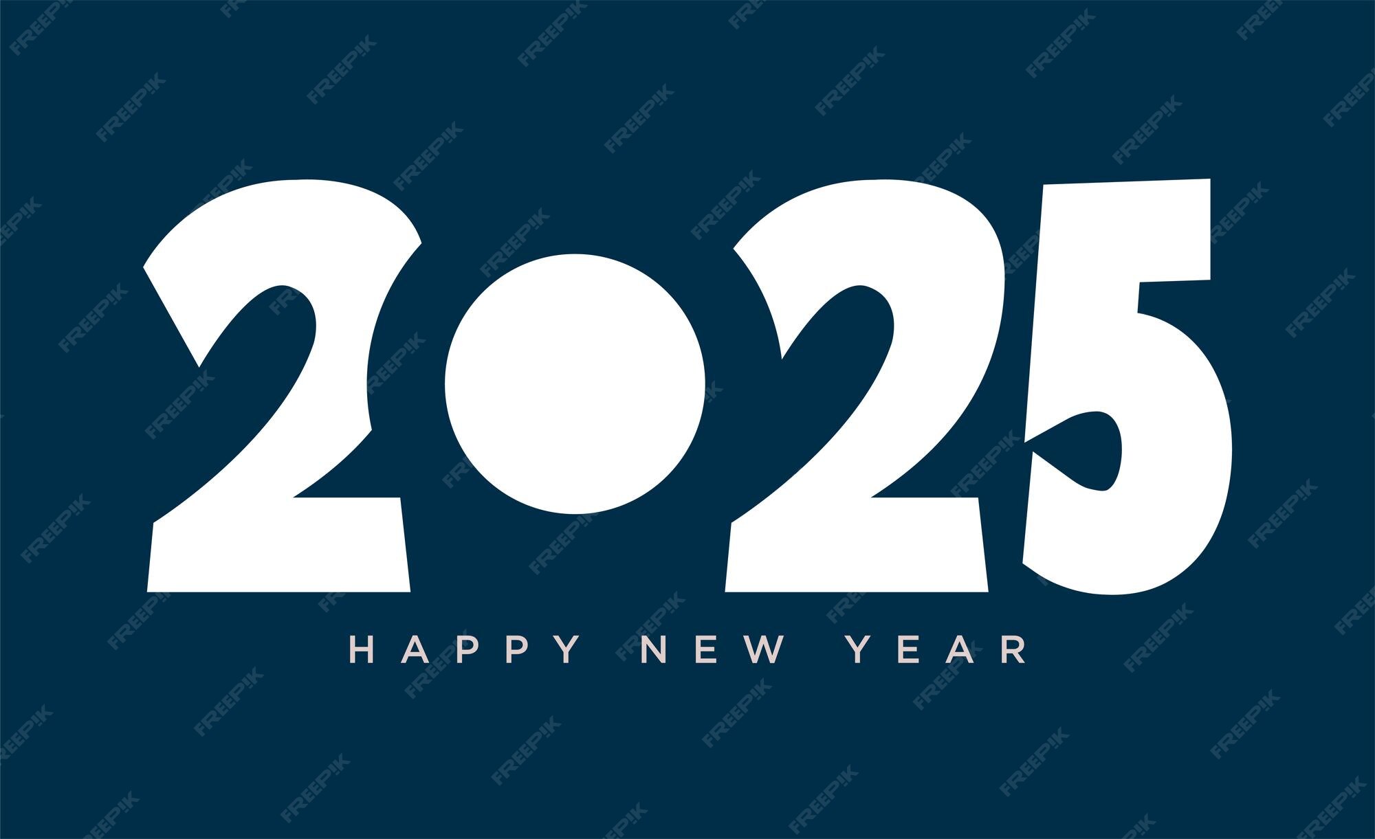 Premium Vector New Year 2025 number design with a simple and
