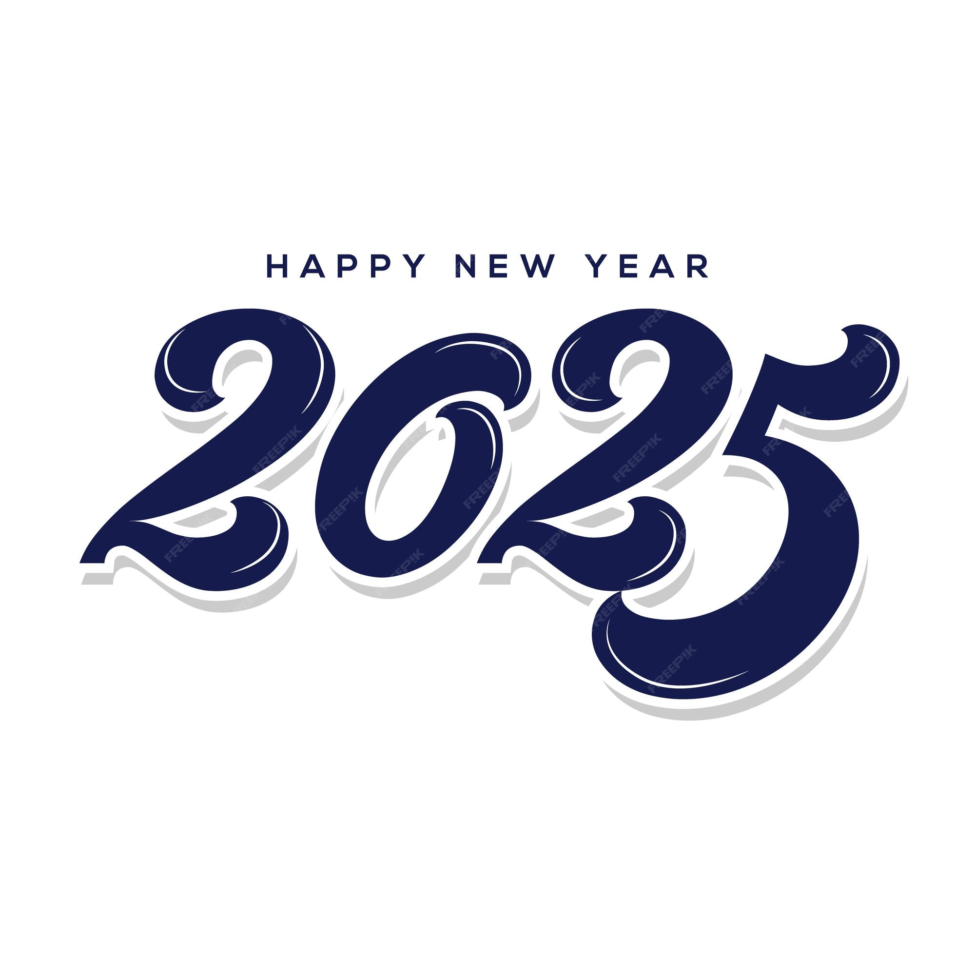 Premium Vector New year 2025 typography logo design happy new year 2025 logo design