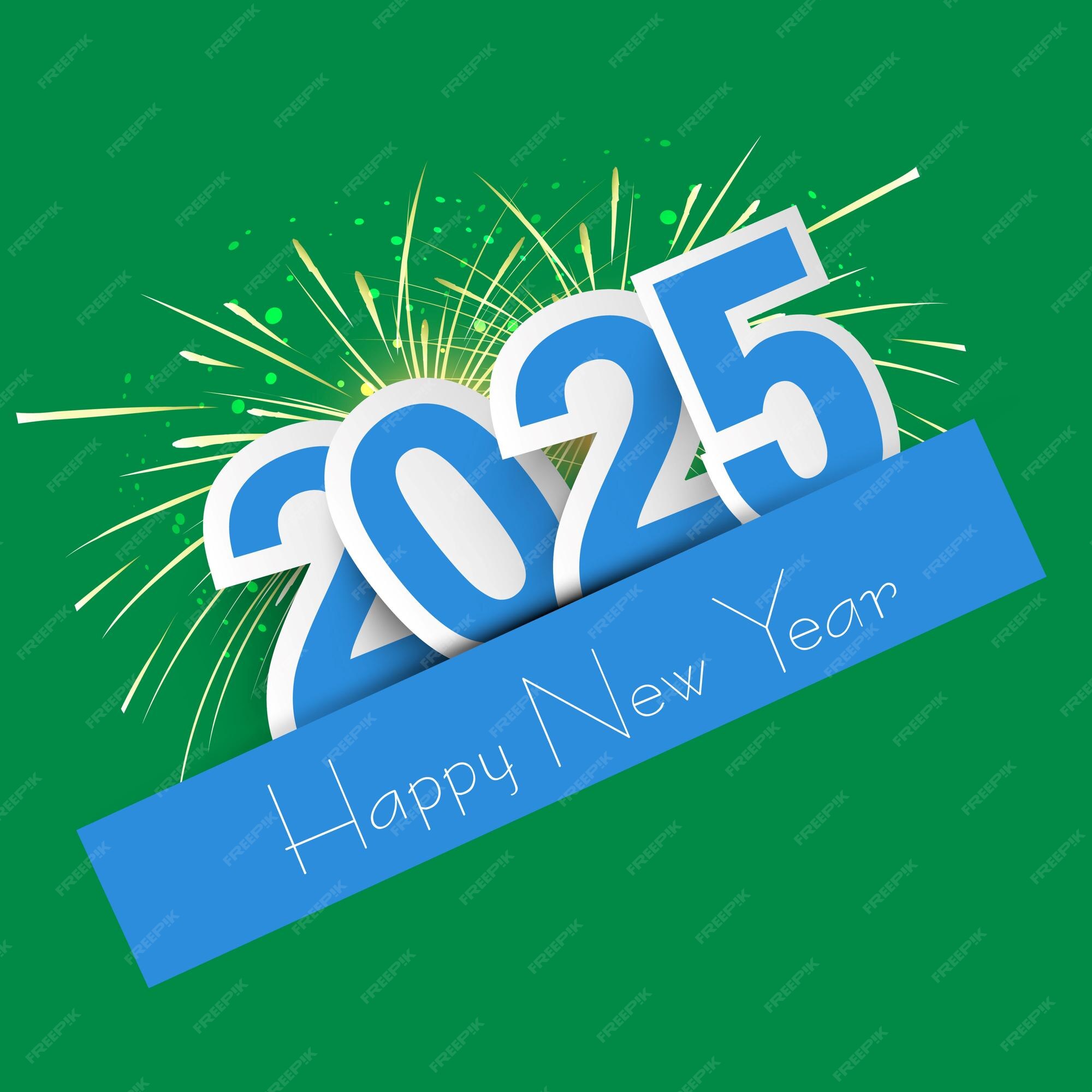 New year 2025 wishes design new year 2025 greeting design Premium AIgenerated vector