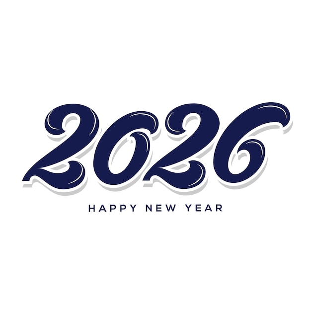 Nuovo anno 2026 design del logo tipografico buon anno 2026 design del logo