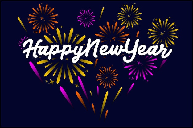 new year abstract background with fireworks . for calendar, poster, or banner design