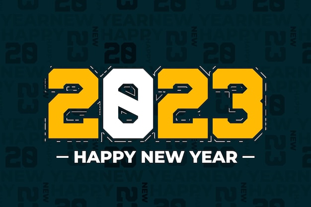 Vector new year background of 2023