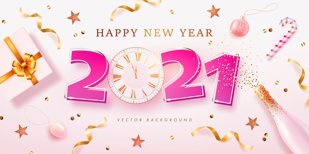 Vector new year background for holiday