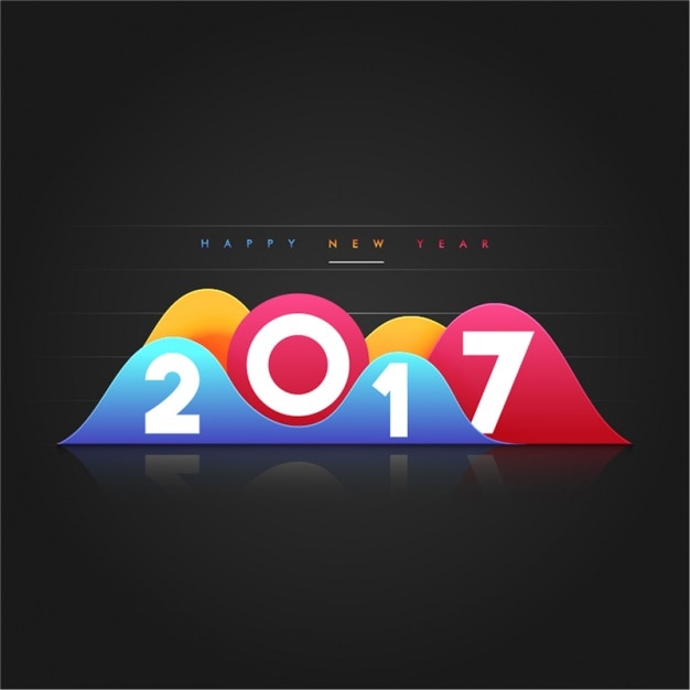 New year background with color geometric forms