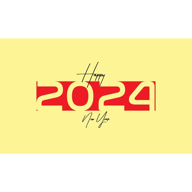 벡터 2024년 새해 배너