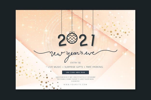 New year banner template