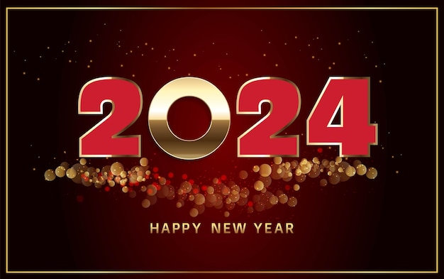 Banner di capodanno con decorazione 2024 con decorazioni per le intestazioni delle vacanze invernali volantini di festa