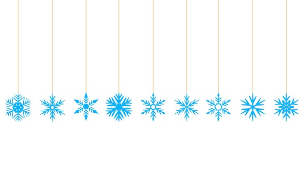 New Year banner with snowflakes