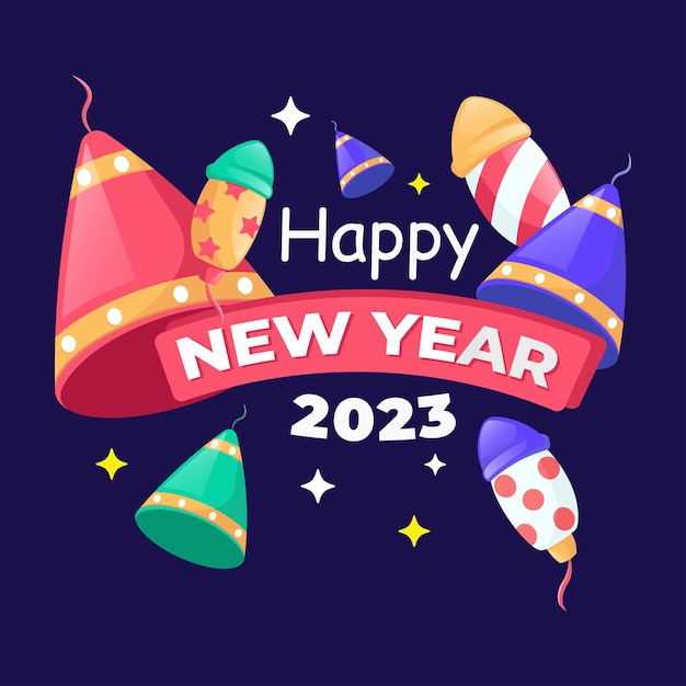 Празднование Нового года 2023 Флаер