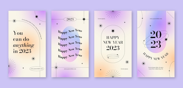 New year celebration instagram stories collection