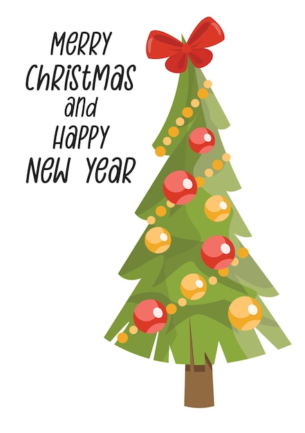 산타 클로스와 함께 새 해와 크리스마스 귀여운 카드.
