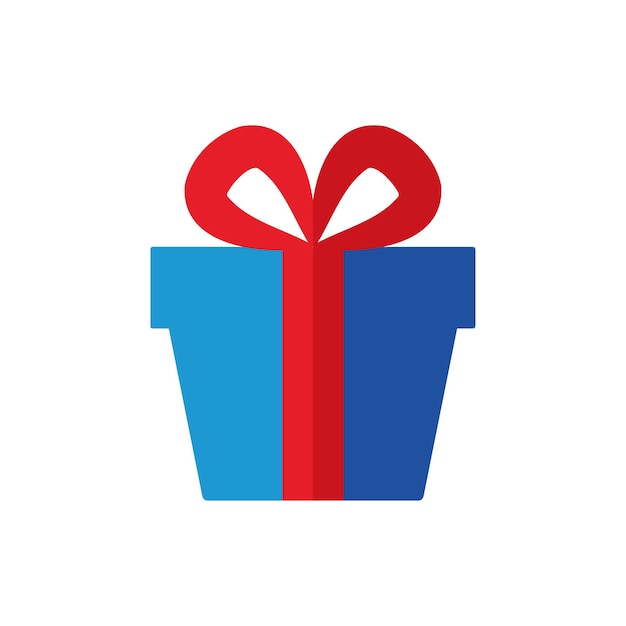 Концепция новогоднего рождественского праздника векторная плоская иллюстрация подарочной коробки для веб-сайтов, приложений, рекламы, книжных магазинов, магазинов