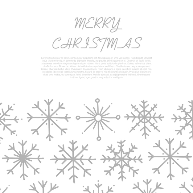 Banner web bianco pronto per capodanno e natale per sito web con modello di banner di fiocchi di neve