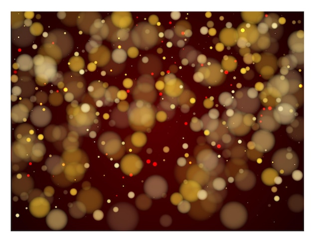 Vector new year circle bokeh lights texture backdrop.