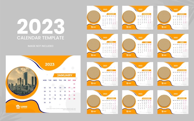 New year desk clean calendar 2023