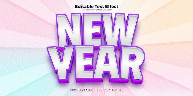 New year editable text effect in modern trend style