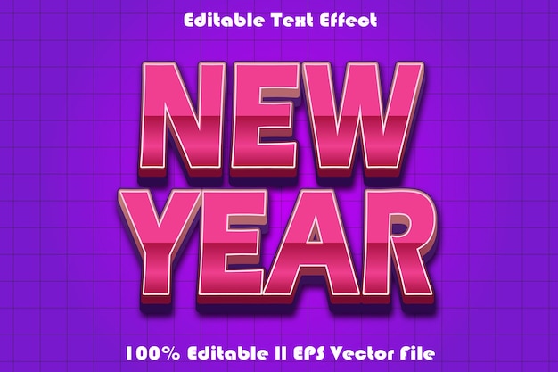 New year editable text effect