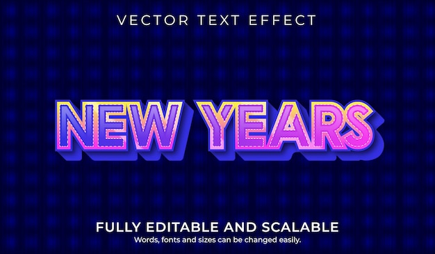 New Year editable text effect.