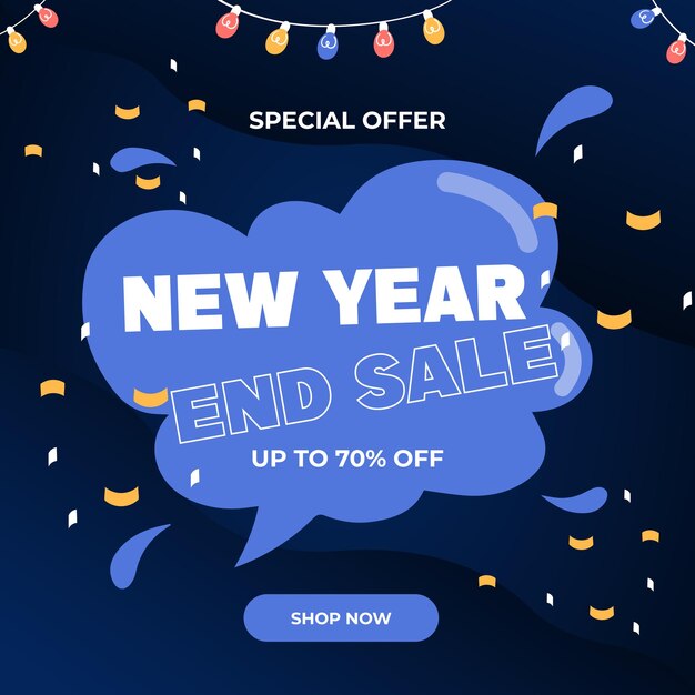 Premium Vector New year end sale 2024 vector