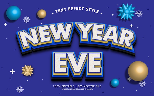 New year eve text effects style