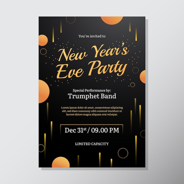 Vector new year festivity poster