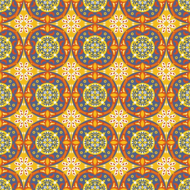 New year floral seamless pattern background garden nature damask aboriginal ornament art