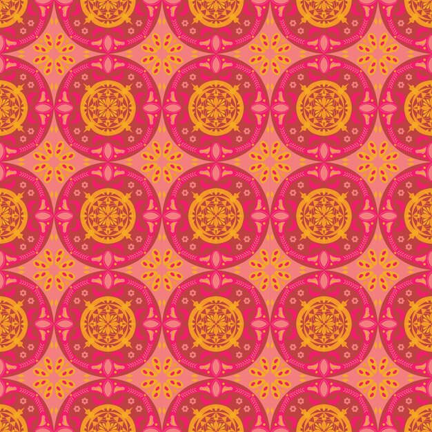 New year floral seamless pattern background garden nature damask aboriginal ornament art