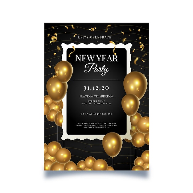 New year flyer template