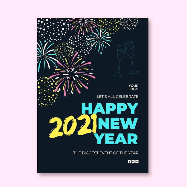 Vector new year flyer template