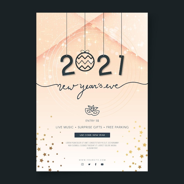 Vector new year flyer template