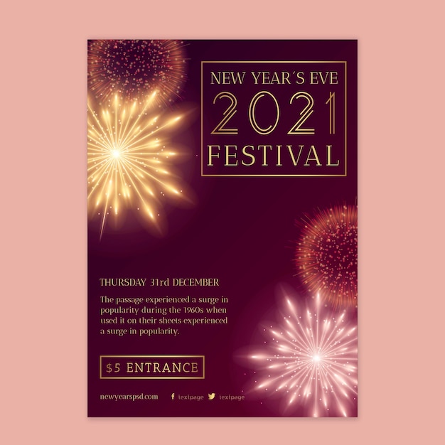 Vector new year flyer template