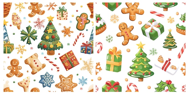 新年の贈り物 装飾用紙や維の布のパターン ベクトル背景