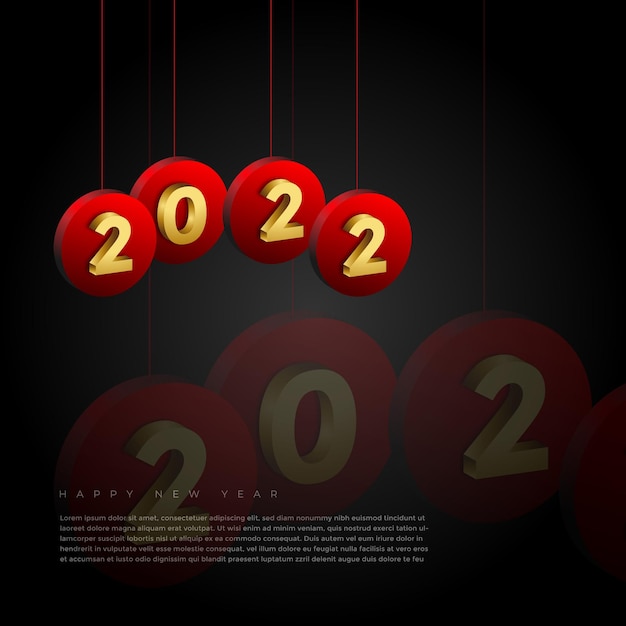 new year greeting square banner with beautiful decoration