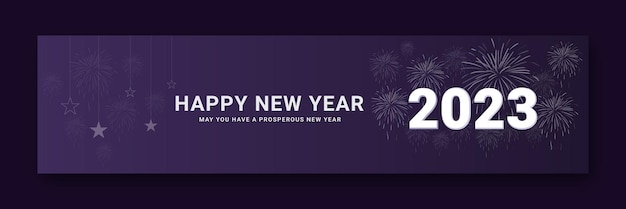 Vector new year linkedin header cover