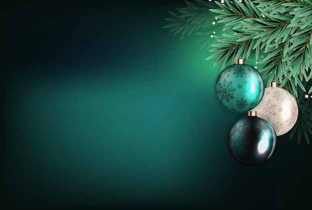 New year and merry christmas background